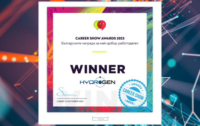 TSD and Hydrogen – Winners in Career Show Awards 2023